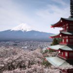 日本を代表する富士山と桜の絶景スポット【新倉山浅間公園】
